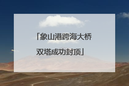 象山港跨海大桥双塔成功封顶